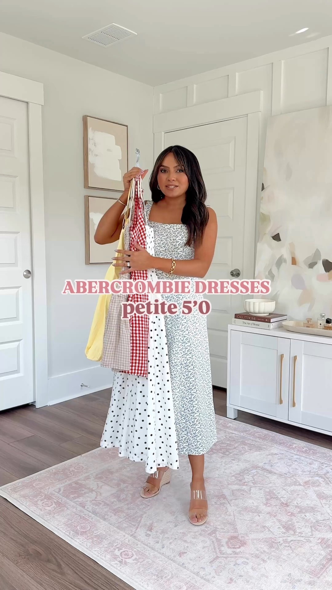 On sale plus use code MYAF15  for an extra 15% off!
For reference: I’m 5’0, 32b bra size, and 2/26 in bottoms, pear shaped.

Blue floral Midi Dress size XS PETITE TTS
Clear heels size 5 TTS

Yellow Babydoll Bubble Hem Mini Dress size XS PETITE TTS
Clear heels size 5 TTS

White polka dot Dipped-Waist Smocked Midi Dress size XS PETITE
Clear heels size 5 TTS

Red gingham Linen-Blend Tie-Front size XS PETITE TTS
Clear heels size 5 TTS

Brown Gingham Emerson Drop-Waist Mini Dress size XS PETITE TTS
Brown platform heels size 5 TTS - old, similar linked

Abercrombie dresses
Petite dress
Europe trip
Italy outfits
Vacation outfit
Petite dresses
Date night
Girls night
Easter dress
Mothers Day
Graduation
Spring Fashion
Summer Outfits 
Honey Sweet Petite
Honeysweetpetite
Charleston, SC


#LTKPetite #LTKStyleTip #LTKSaleAlert