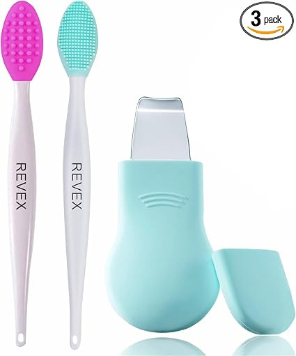 REVEX Silicone Nose Blackhead Remover Tool Set,Blackhead Scraper Tool,2Pcs Pore Cleaning Brush, F... | Amazon (US)