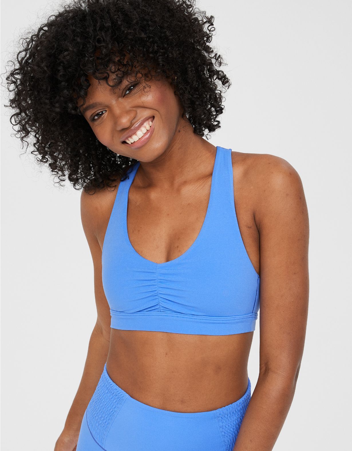 OFFLINE By Aerie Real Me Ruched Sports Bra | American Eagle Outfitters (US & CA)