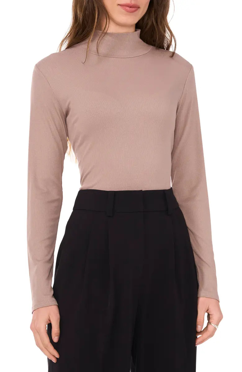 Halogen® Ribbed Mock Neck Top | Nordstrom | Nordstrom