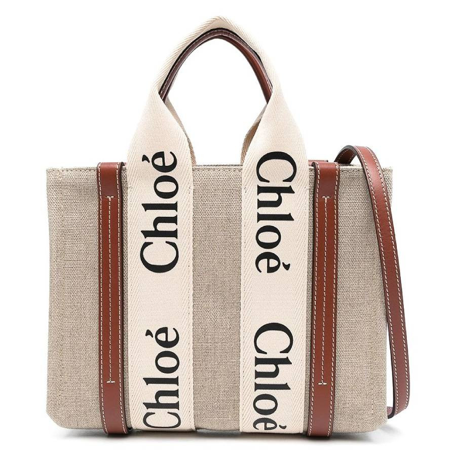 Chloe Woody Small Linen Tote Bag | Jomashop.com & JomaDeals.com