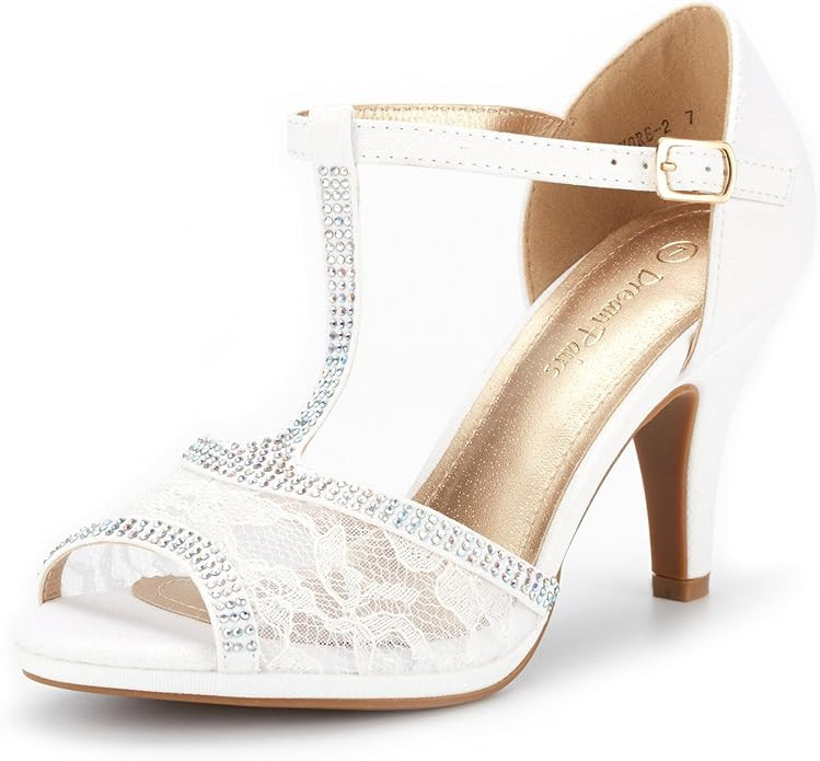 DREAM PAIRS Women's Amore Fashion Stilettos Open Toe Pump Heel Sandals | Amazon (US)