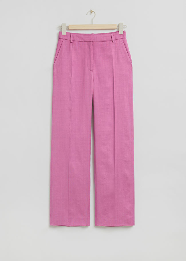 Straight Mid-Waist Press Crease Trousers | & Other Stories (EU + UK)