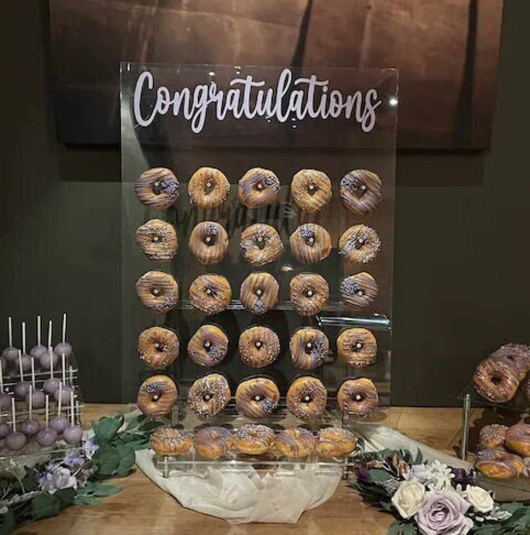 Personalized Donut Wall Stand, Donuts Bar, Donut Board, Wedding Decor Party, Donut Display, Treat... | Etsy (US)