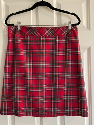 EUC WOMEN'S RED PLAID TALBOTS HOLIDAY PENCIL SKIRT SIZE 12  | eBay | eBay US