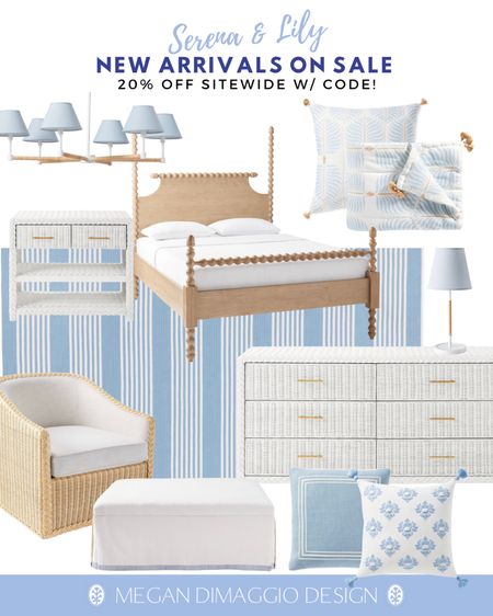Wow!! A ton of new Serena & Lily arrivals just dropped!! And oh my goodness, I’m in white wicker heaven!! 🤣😍🙌🏻 plus they’re all 20% OFF with code: SPRING 💃🏼💃🏼💃🏼

Love love love this new wicker dresser & nightstand! Also available in a natural color. And how gorgeous is this new spindle four poster bed!! The light oak color is so pretty!! 

And I love this new border ticking stripe skirted ottoman too!! 😍 and this new blue shaded chandelier!! More new arrivals linked 🤍

#LTKFind #LTKhome