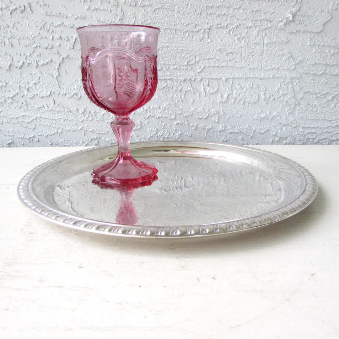 Vintage Eales 1779 Silverplate Tray: Etched Floral Design - Etsy | Etsy (US)