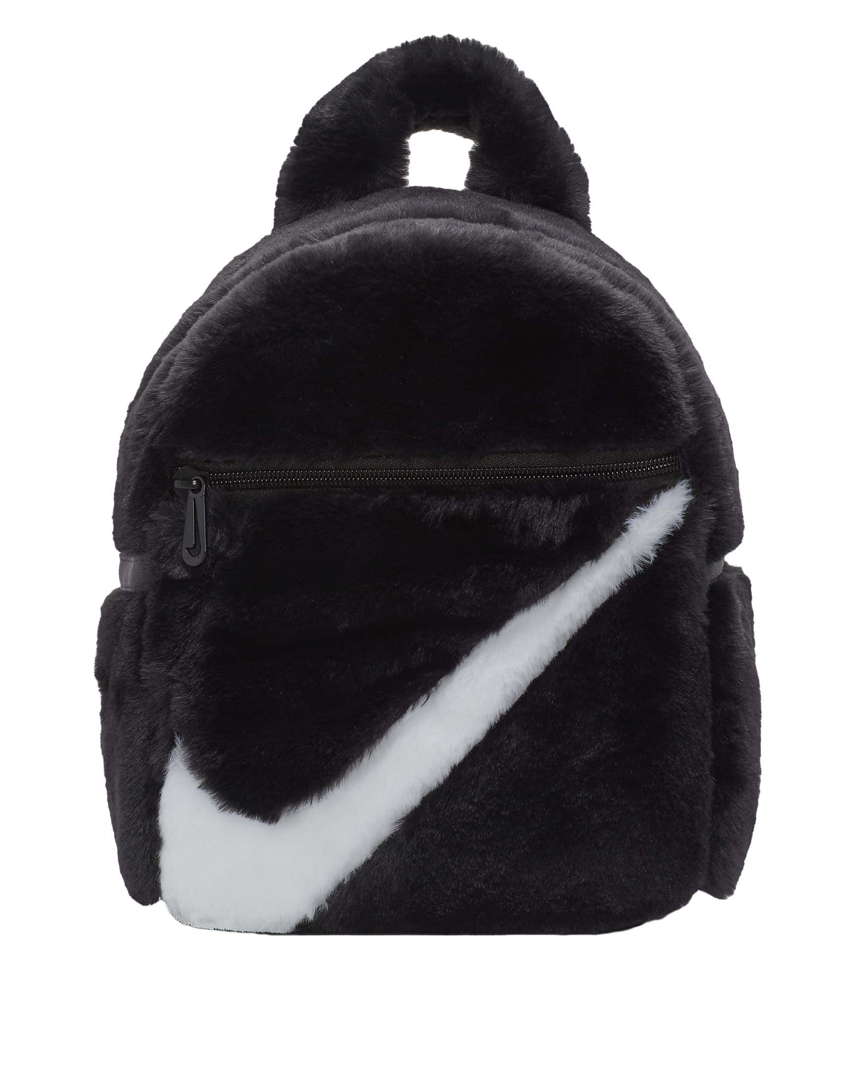 Women's Nike Sportswear Futura 365 Faux Fur Mini Backpack (6L) in Black/White | StockX