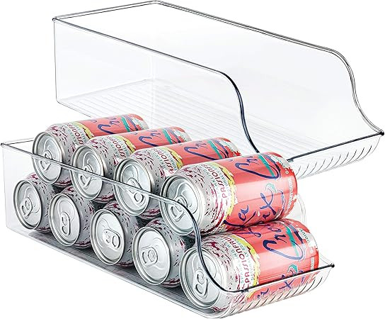 Homeries Can Drink Holder Storage & Dispenser Bin for Refrigerator, Freezer, Countertop, Cabinets... | Amazon (US)
