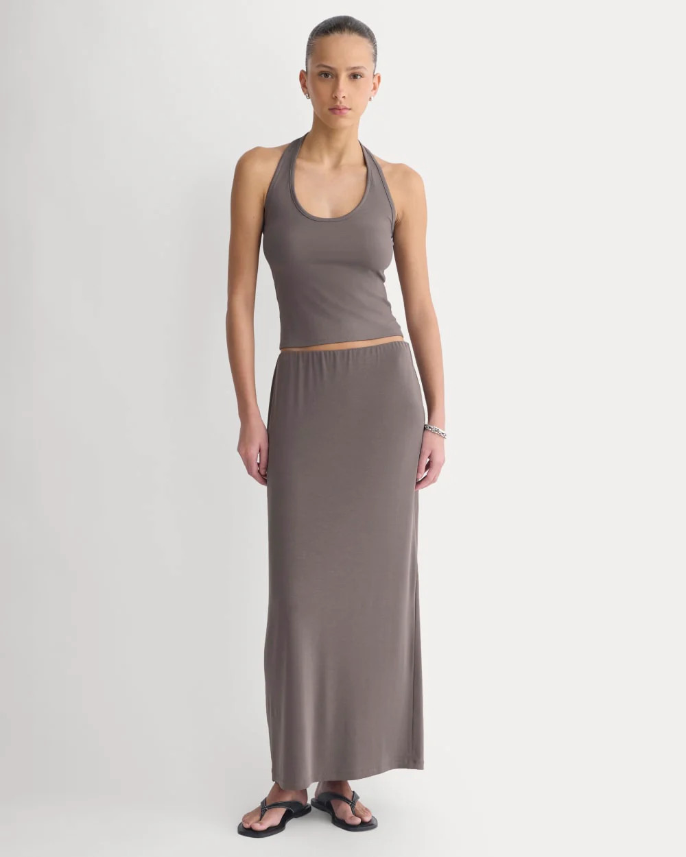 Maxi Skirt in Butterknit | Charcoal Grey | Everlane