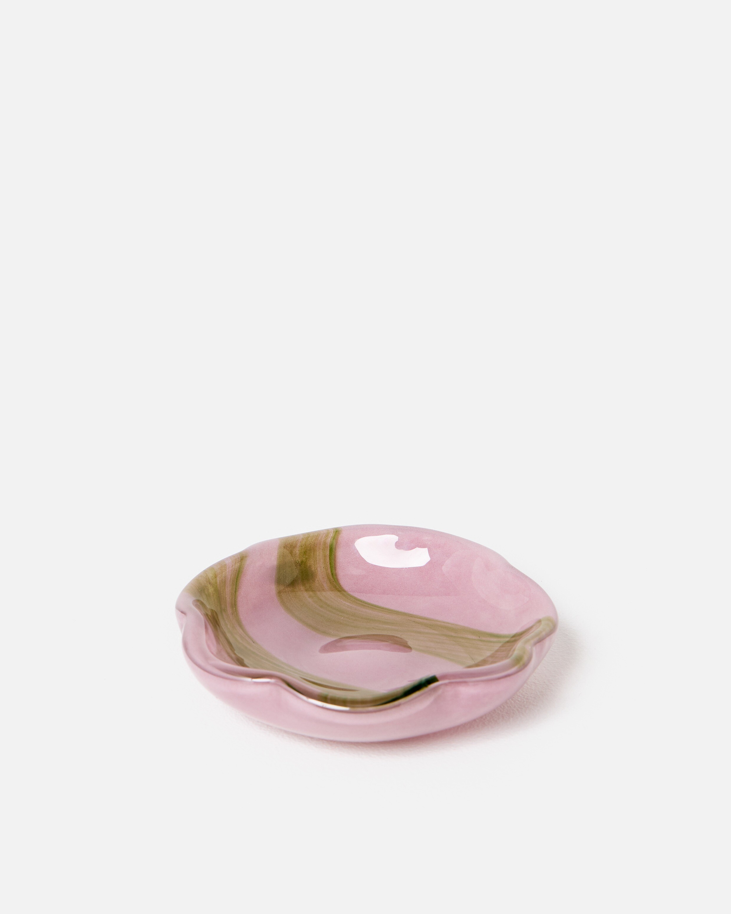 Pink Glass Scalloped Trinket Dish | Oliver Bonas | Oliver Bonas (Global)