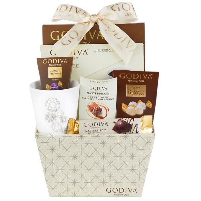 Godiva Truffles, Coffee and Chocolate Hot Cocoa Gift Basket Includes 10oz White Mug | Target