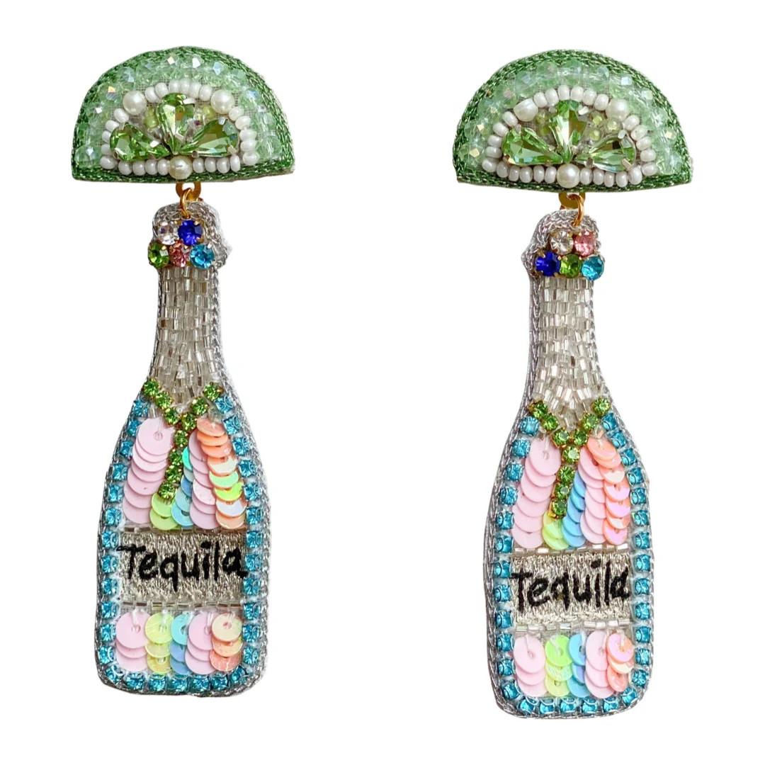 Salud Tequila Bottle Earrings - Etsy | Etsy (US)