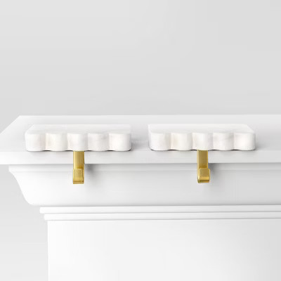 Christmas Set of 2 Marble Stocking Holders White - Threshold™ | Target