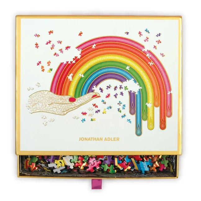 Jonathan Adler Rainbow Hand 750 Piece Shaped Puzzle | Walmart (US)
