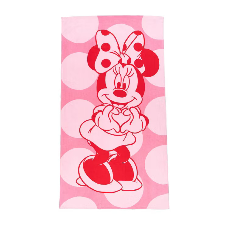 Minnie Mouse Printed Beach Towel Pink | Target