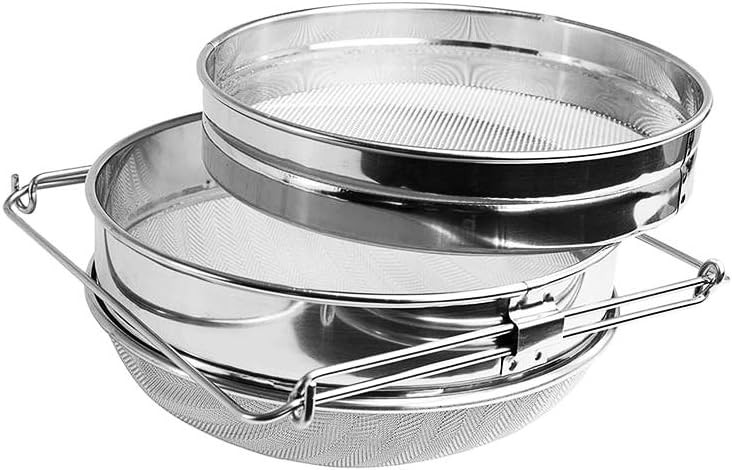 Stainless Steel Honey Strainer Double Sieve Mesh Fliter Beekeeping Equipment Tools,Double Bee Sie... | Amazon (US)