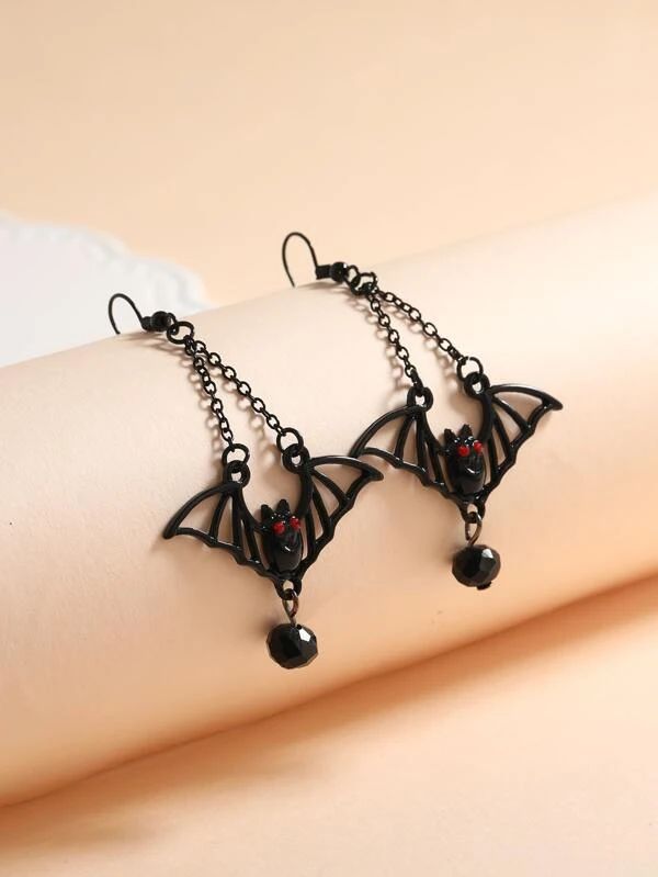 Bat & Bead Drop Earrings | SHEIN