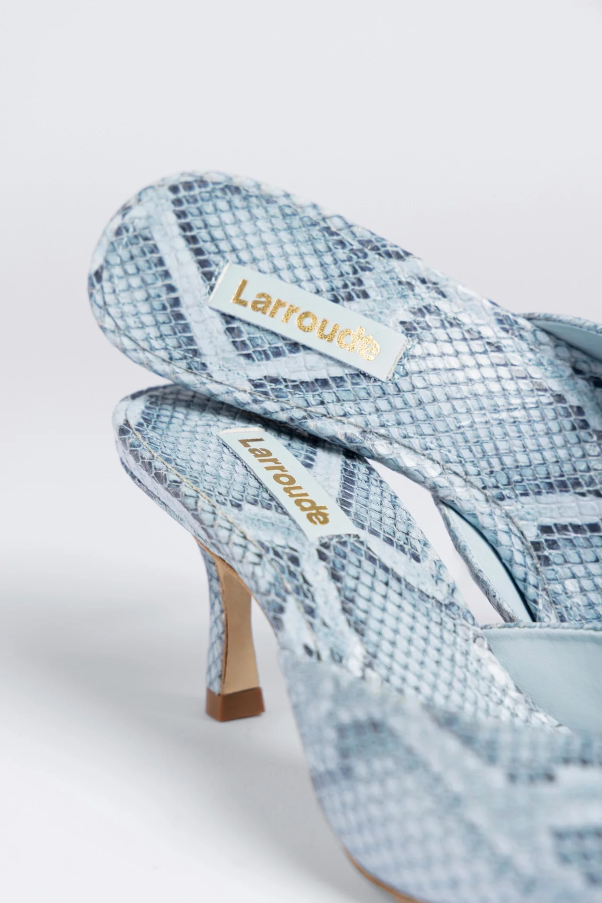 Carine Mule Maya Python Leather | Larroude