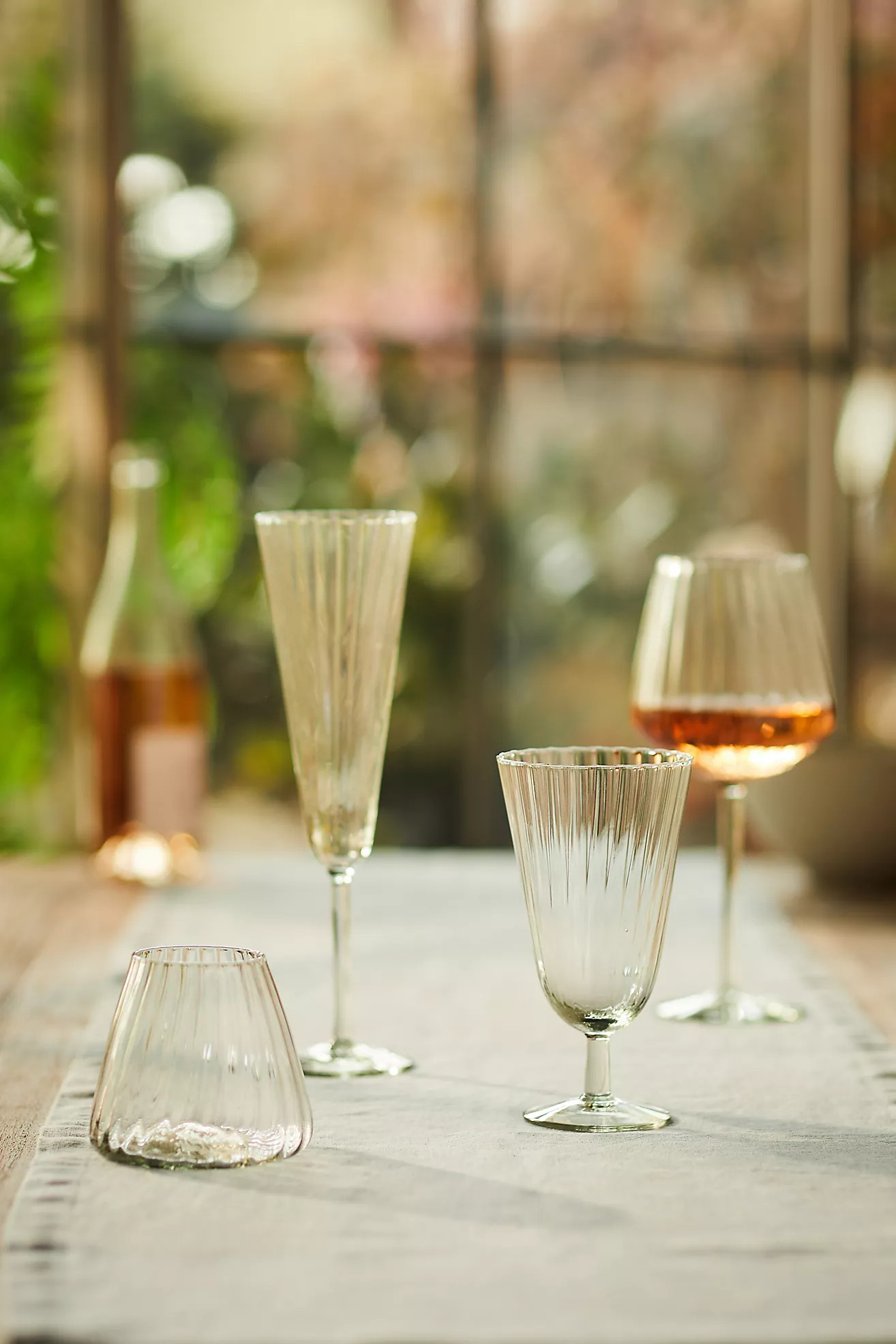 Optic Glass Wine Glass | Anthropologie (US)