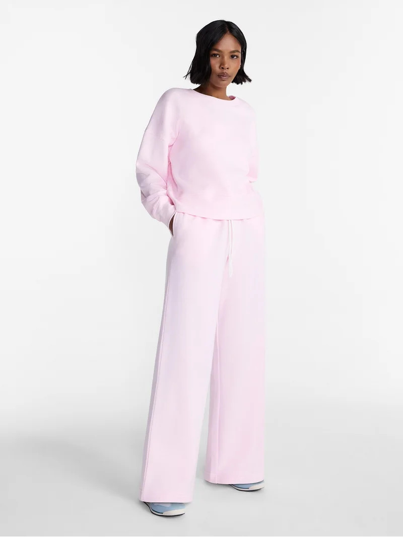 No Boundaries Soft Fleece Wide Leg Pants, 30\u201d Inseam, 1 or 2-Pack, Women\u2019s XXS-4X | Walmart (US)