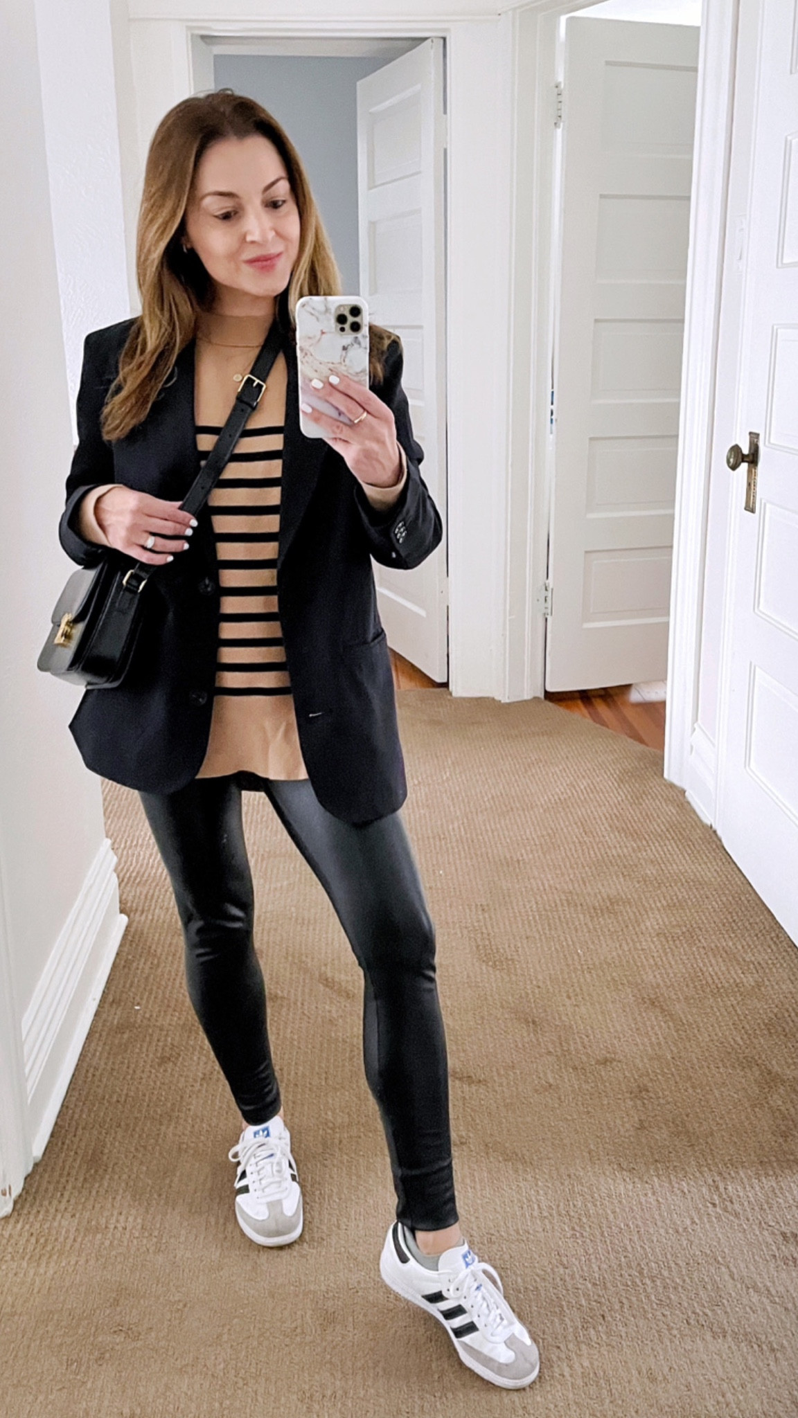 Airport look! Blazer XSP, leggings XSP, sweater S, shoes men’s 4  

#LTKtravel #LTKstyletip