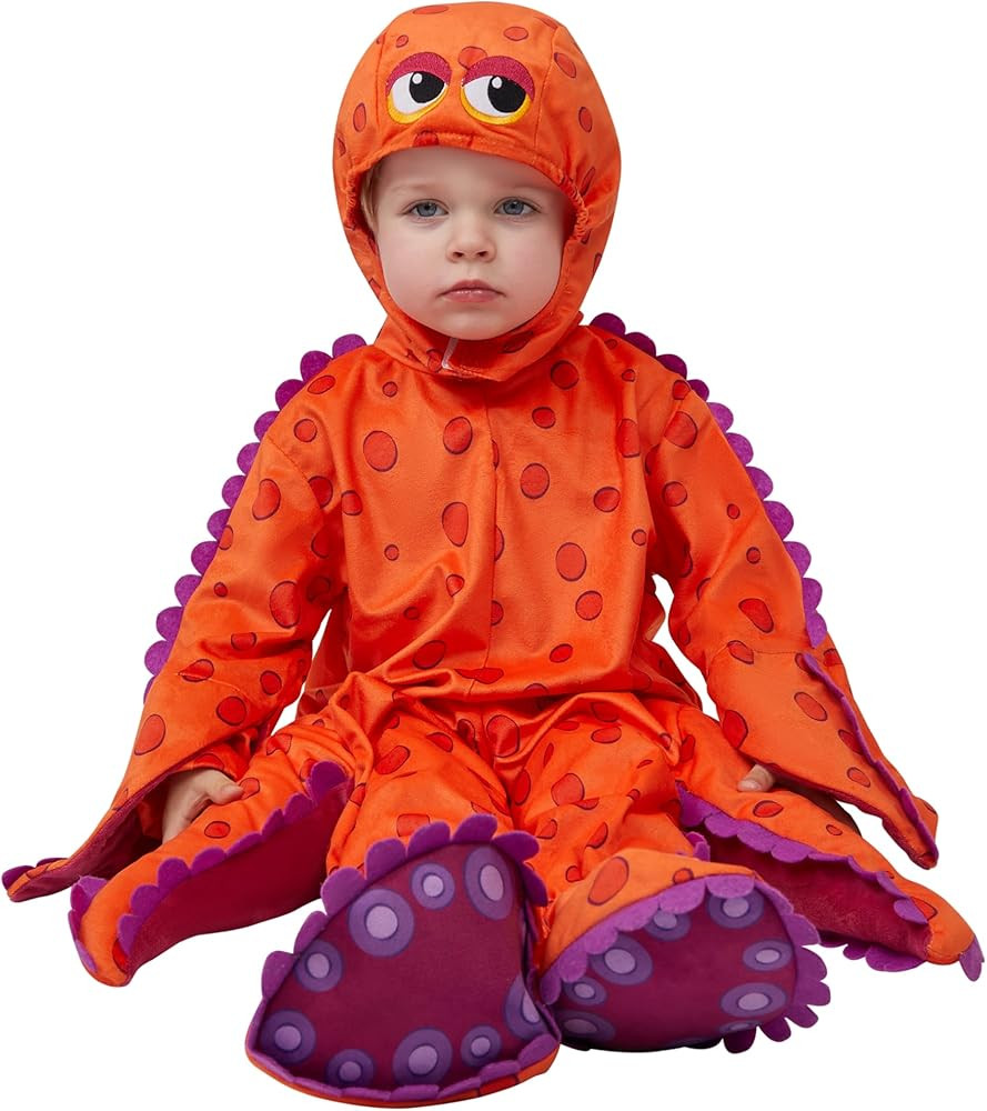 Spooktacular Creations Halloween Baby Costume Octopus, Toddler Orange Squid Costume Cosplay for I... | Amazon (US)
