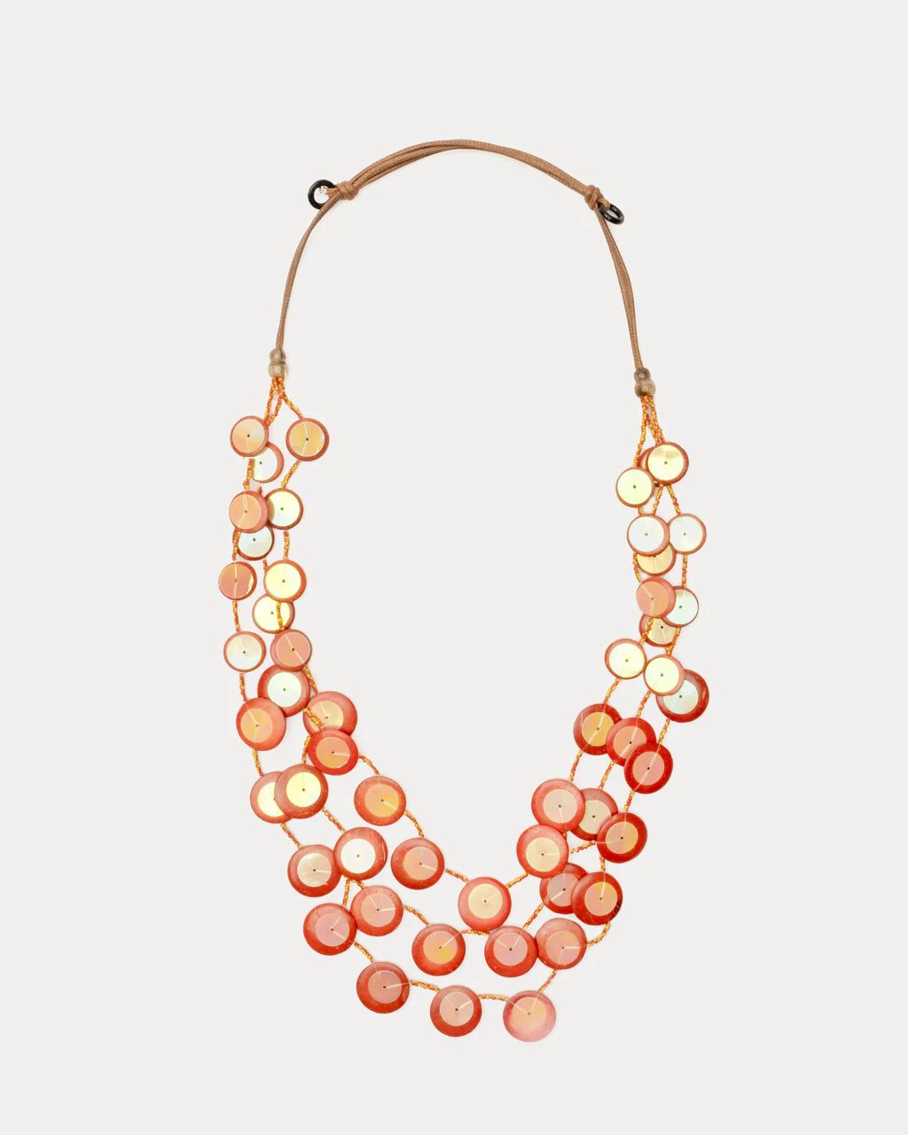 Iridescent Arabella Necklace Orange | Frances Valentine