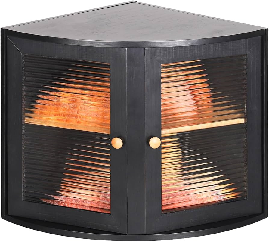 HOMEKOKO Double Layers Bamboo Corner Bread Box for Kitchen Counter, Vintage Wooden Large Capacity... | Amazon (US)