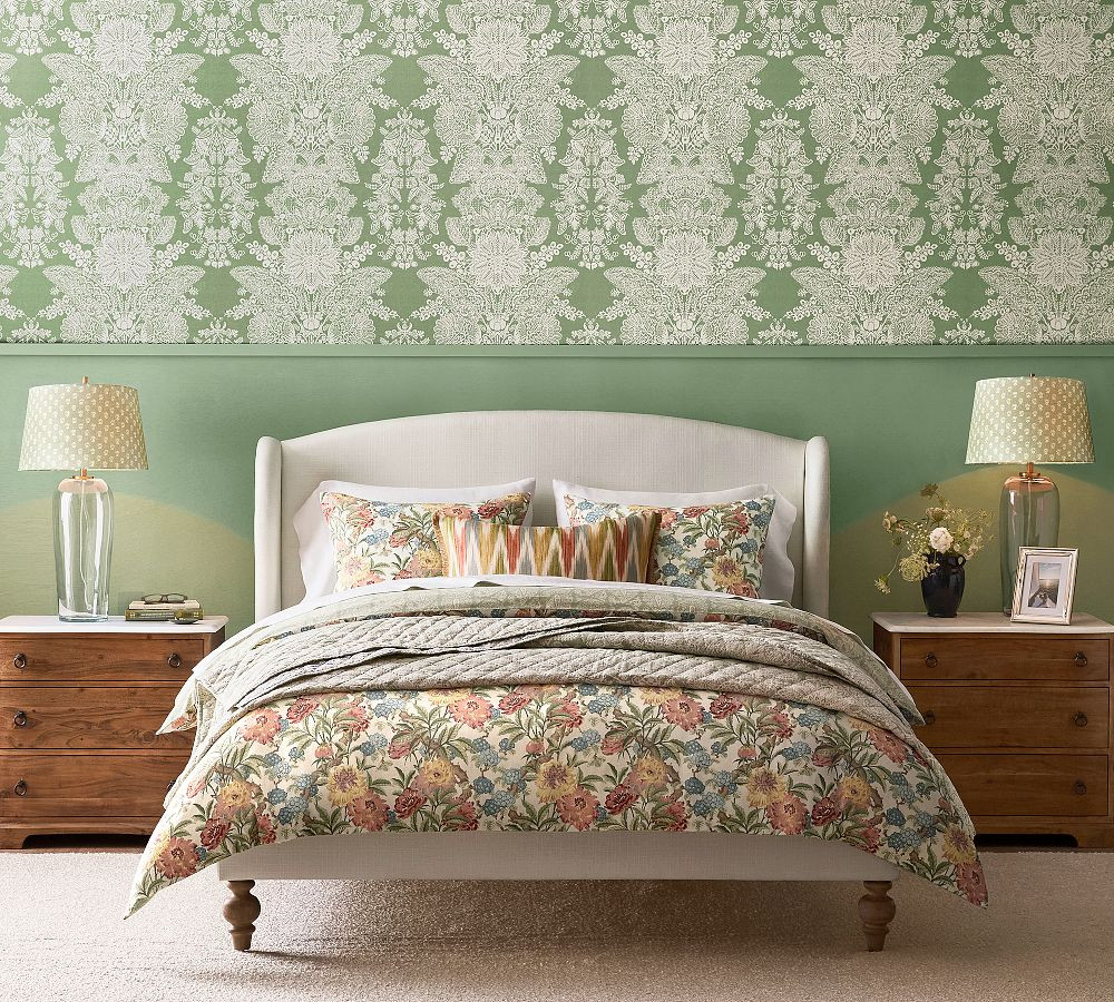 Augusta Upholstered Platform Bed | Pottery Barn CA