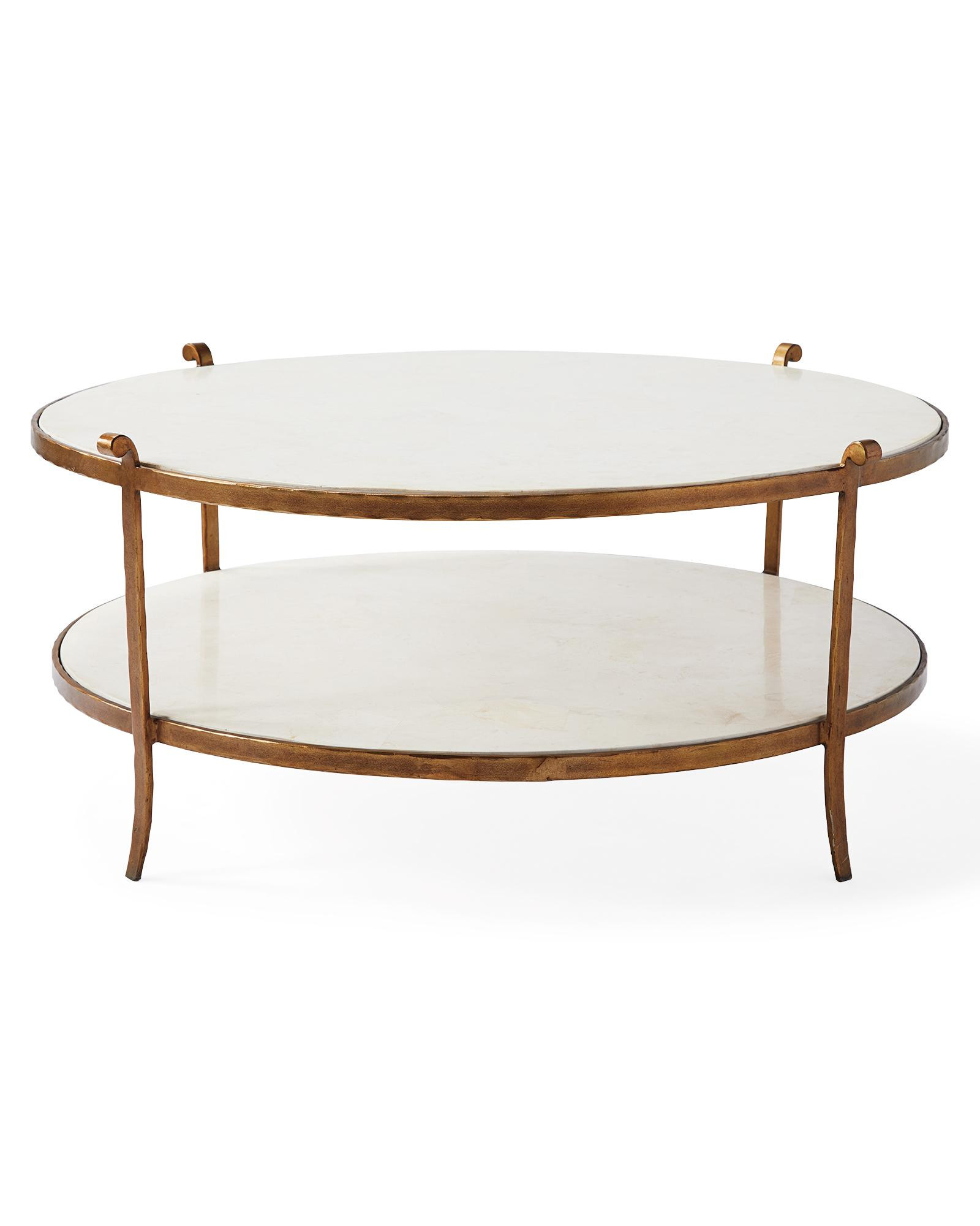 Serena & Lily St. Germain Round Stone Coffee Table | Serena and Lily