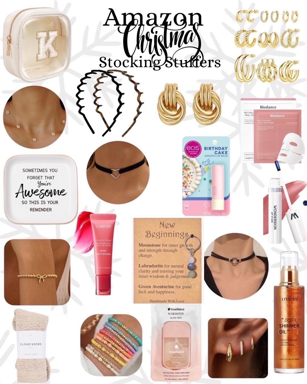 Stocking stuffers for women. Gifts for women under $20. Beauty gifts. Wellness gifts. Jewelry under $20. Amazon gift guide 

#LTKHoliday #LTKGiftGuide #LTKBeauty