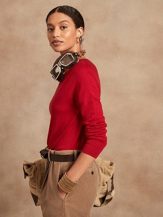 Seamless Merino Crew-Neck Sweater in Responsible Wool | Banana Republic (US)