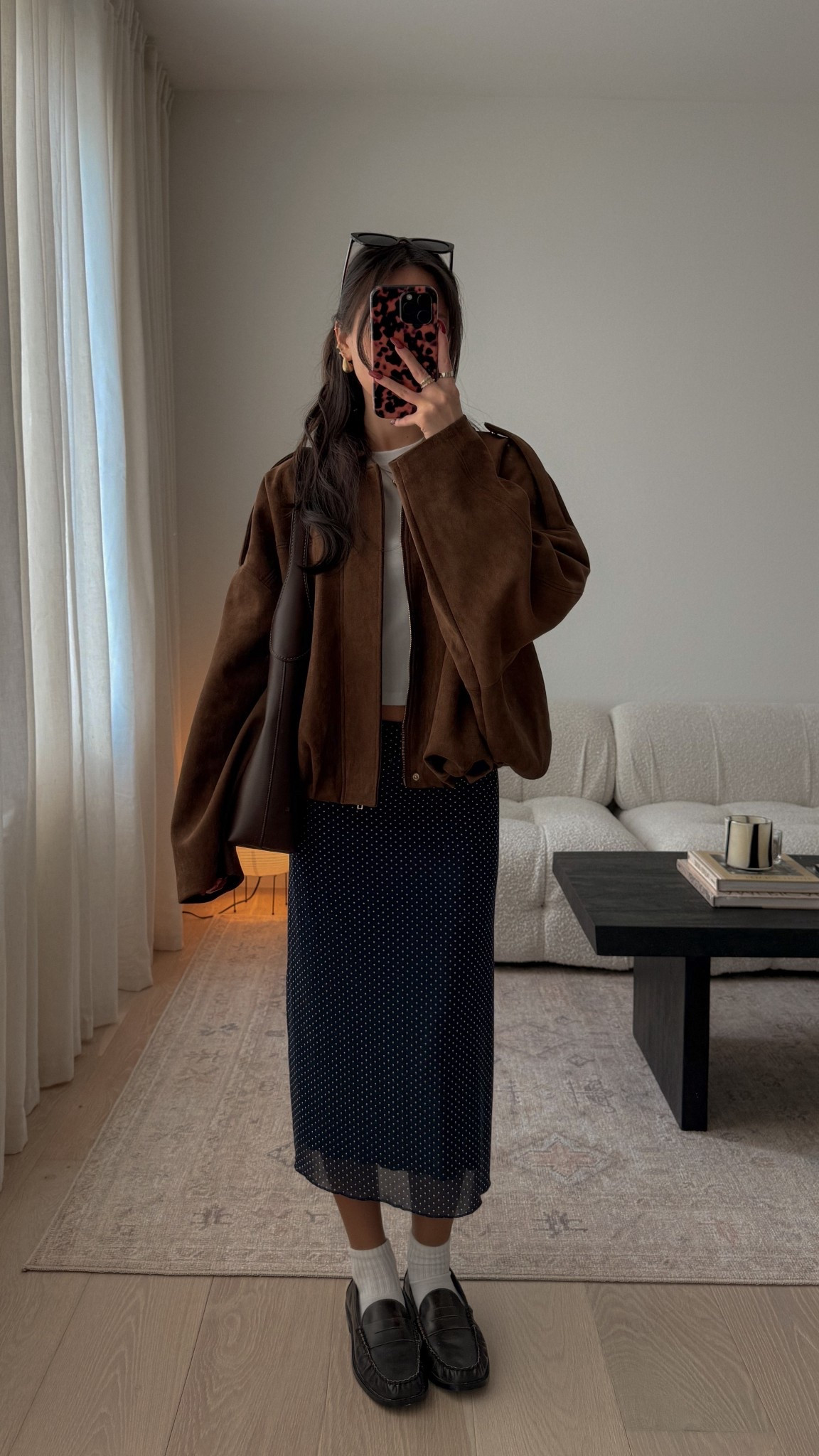 jacket is size S and tee is size xxs
skirt is from brandy melville (found in store)
loafers are old bershka!

#LTKootd