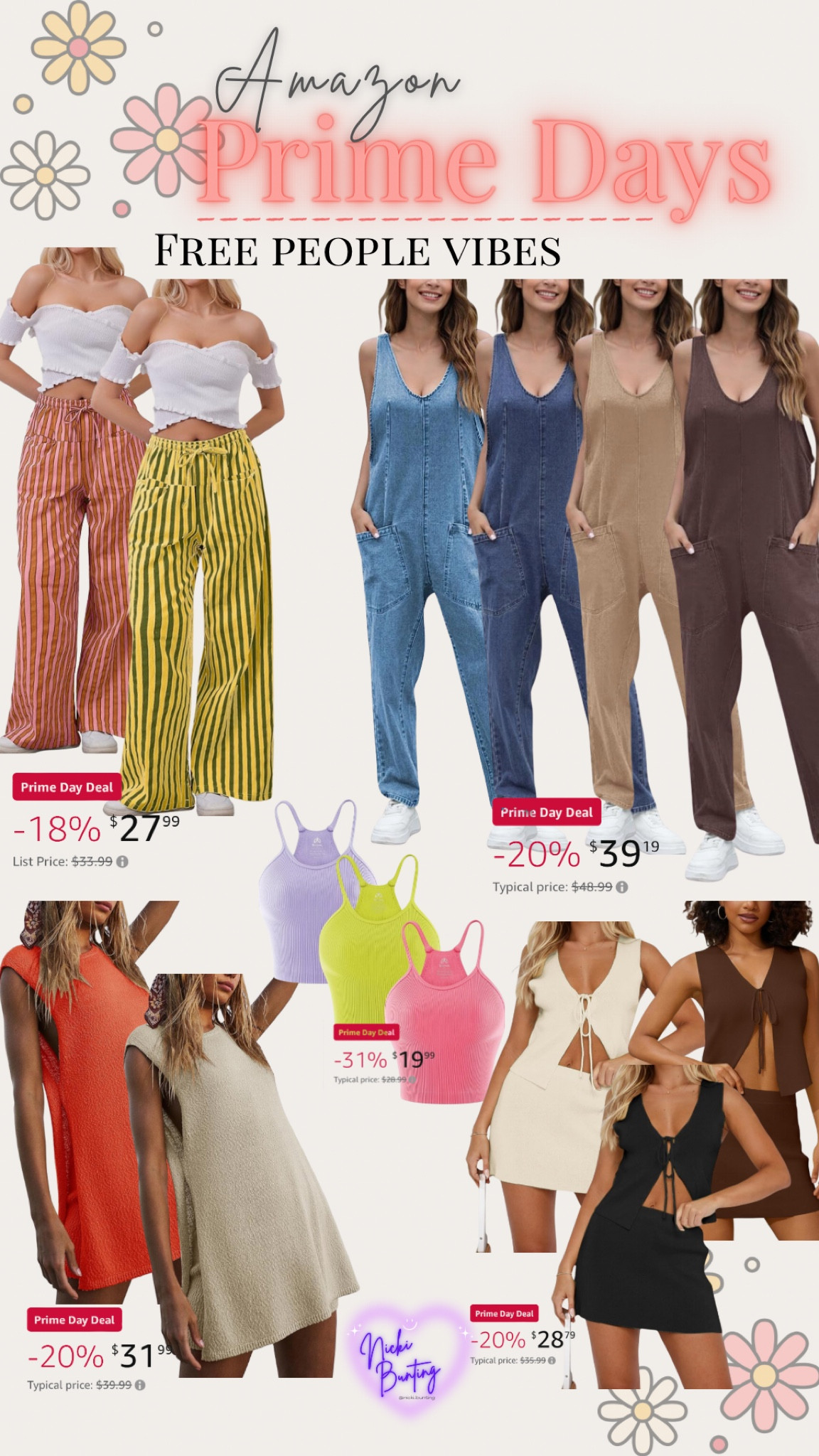 Yall KNOW I love Free People and it’s nice to see some look alikes for less on sale for Amazon prime days. 

Have all of these pieces and LOVE THEM! Size small in all but the overalls- sized to an xsmall.

Amazon / prime days / sale / free people / lookalike / summer / sets / linen pants / for her / Nicki bunting

#LTKFindsUnder50 #LTKSaleAlert