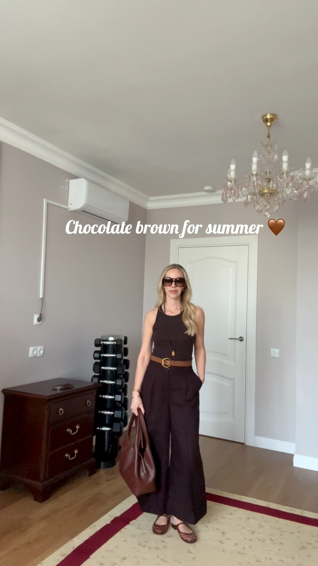 Chocolate brown summer outfit - these linen blend pants are under $30 and my jelly shoes are under $35

#LTKgrwm #LTKSeasonal #LTKOver40
