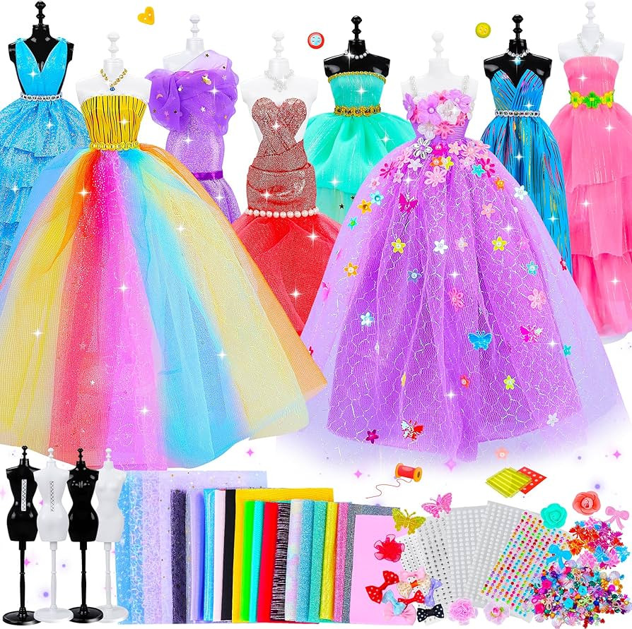 GOLMUD 1000+ Fashion Designer Kit for Girls, Sewing Kit with 4 Mannequins, DIY Art & Craft Activi... | Amazon (UK)