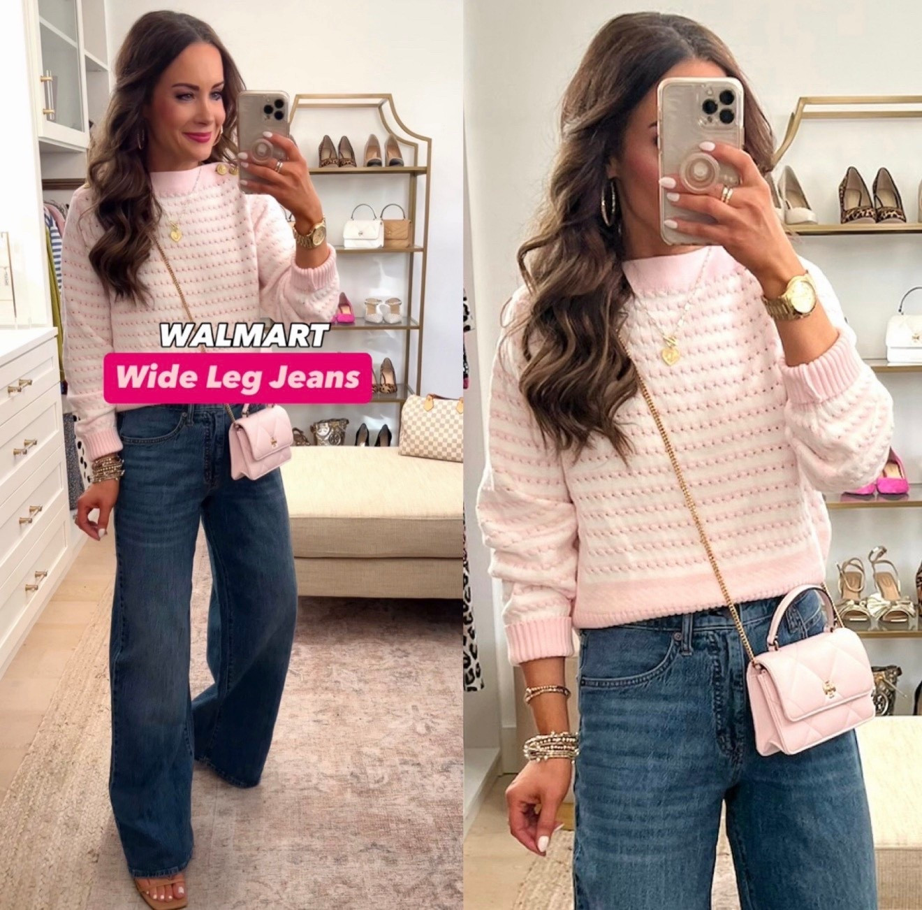 Hooray! Our favorite wide leg jeans are back at Walmart! Scroll to shop! Runs tts or size down if between. Follow for more! 💗