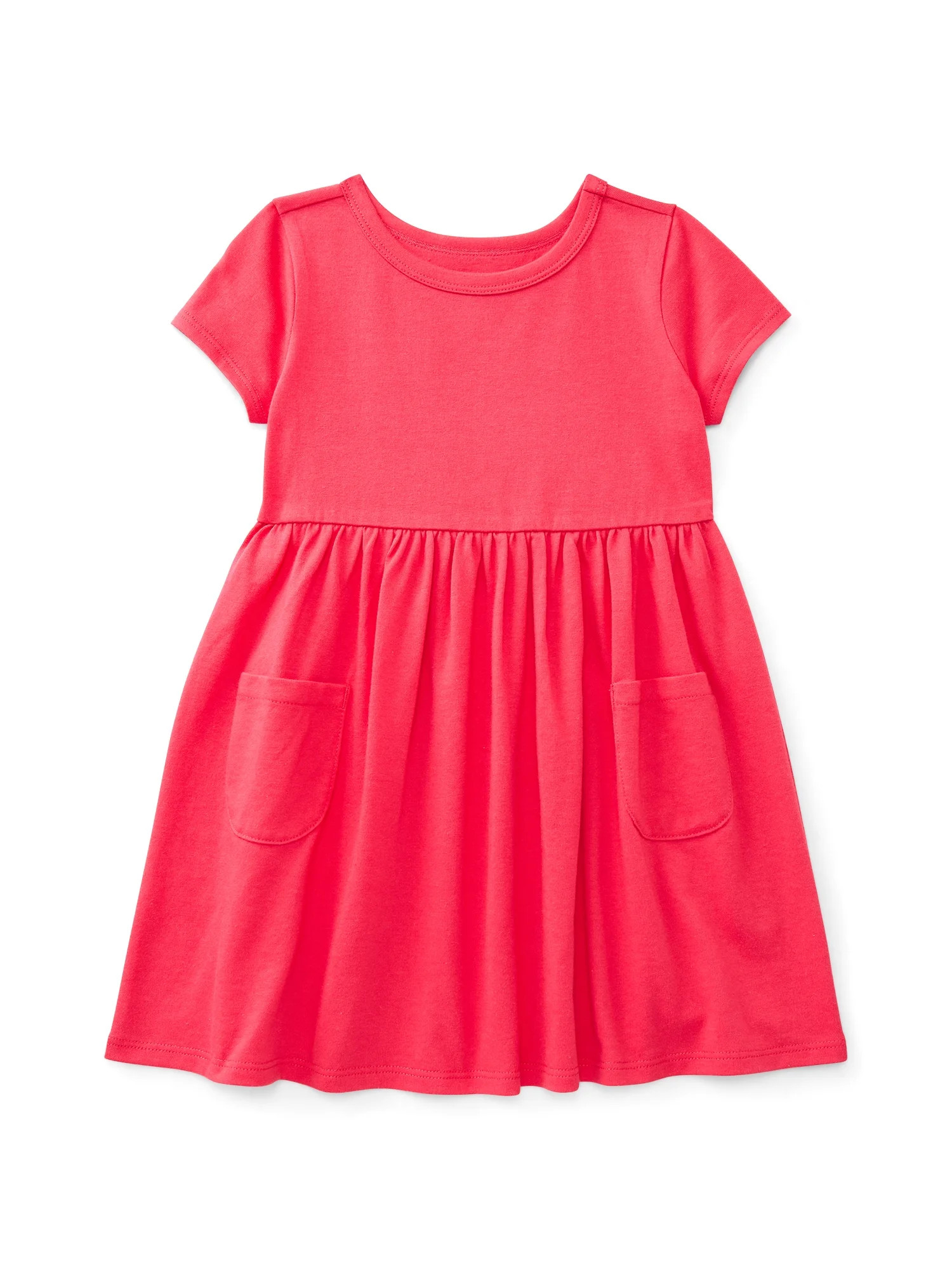 Wonder Nation Toddler Girls Play Dress with Short Sleeves, Sizes 12M-5T | Walmart (US)