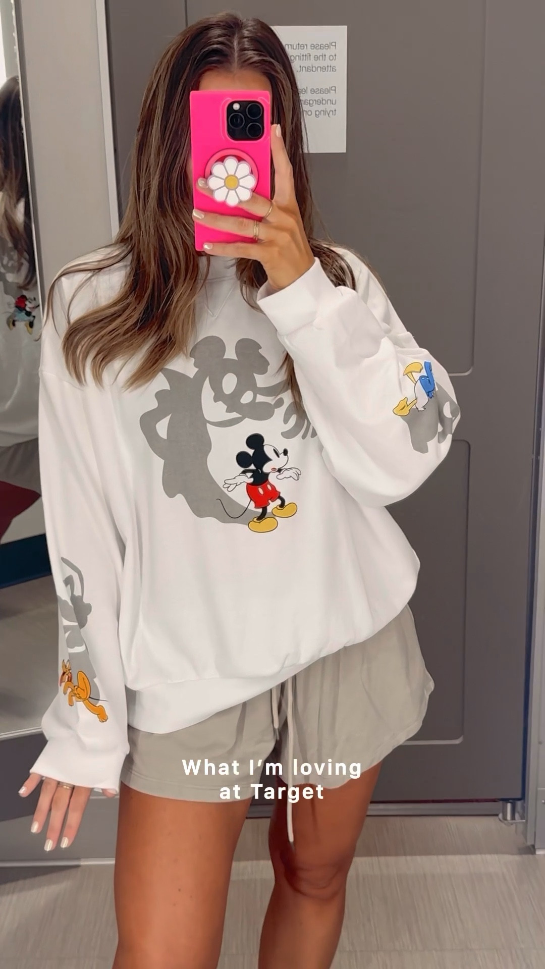 Wearing XS in everything but M 🐭 hoodie!! Jeans size 2. A moment for the Mickey hoodie!! 🥹 SO CUTE. It’s hard to choose a fave here — the brunch tee, the brown gauze set that’s super fab, or the green pants… it’s all too good. By the way, those are the comfiest work pants EVER. Insane stretch, ultra comfort, & very flattering. 👌🏻 #affordableoutfits #falltransition #whattowear #targetdoesitagain #targetrun #targetstyle #disneymoms #businesscasualoutfit 