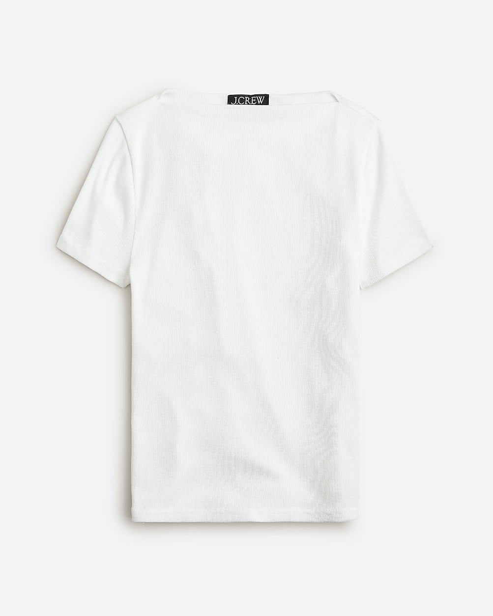 Fine-rib fitted boatneck T-shirt | J. Crew US