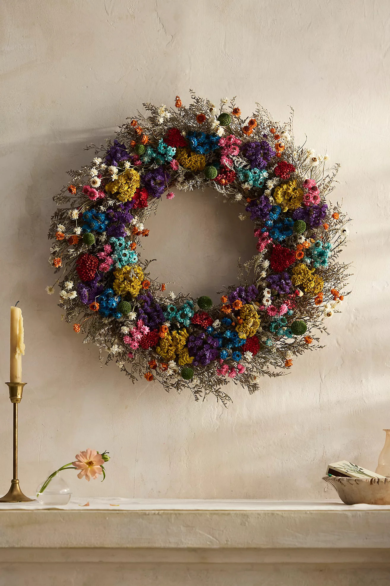 Dried Painter’s Palette Wreath | Anthropologie (US)