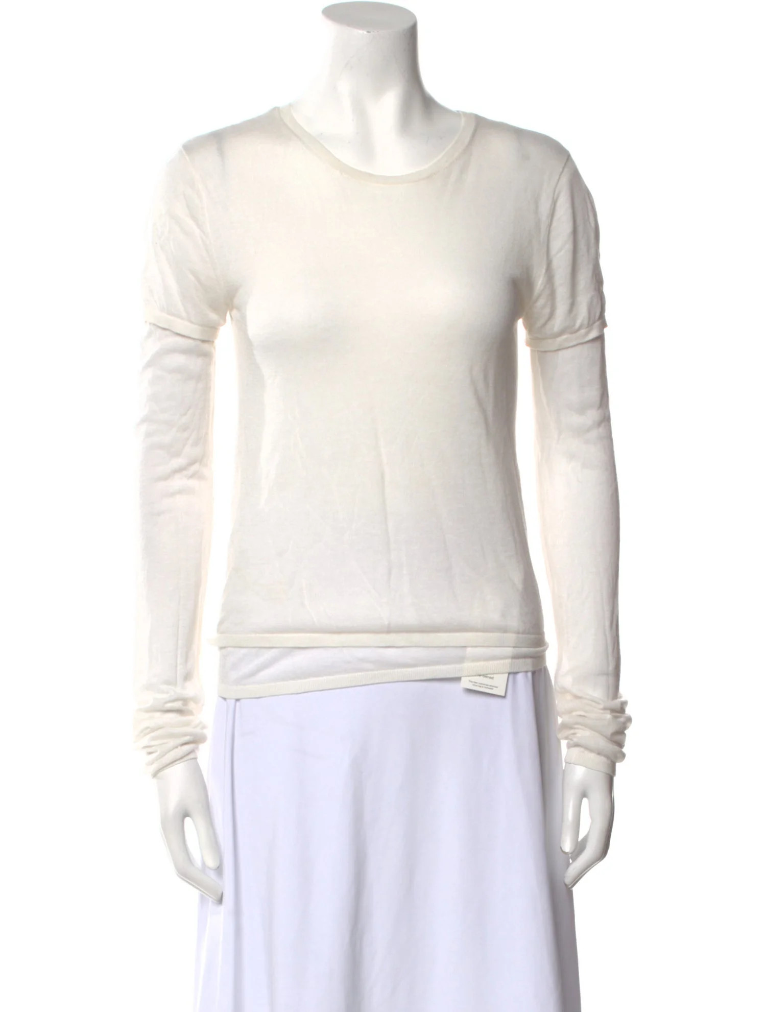 Layered Knit Tee Scoop Neck Sweatshirt | The RealReal