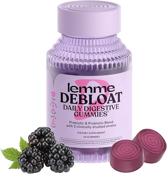 Lemme Debloat - Digestive & Gut Health Gummies with 2 Clinically Studied Probiotics & Prebiotic, ... | Amazon (US)
