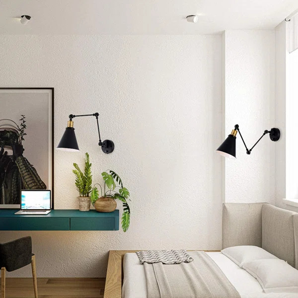 Rizwan 1 - Light Black Swing Arm (Set of 2) | Wayfair North America