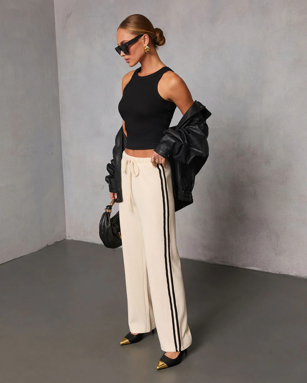 Quiet Day Striped Straight Leg Sweatpants | VICI