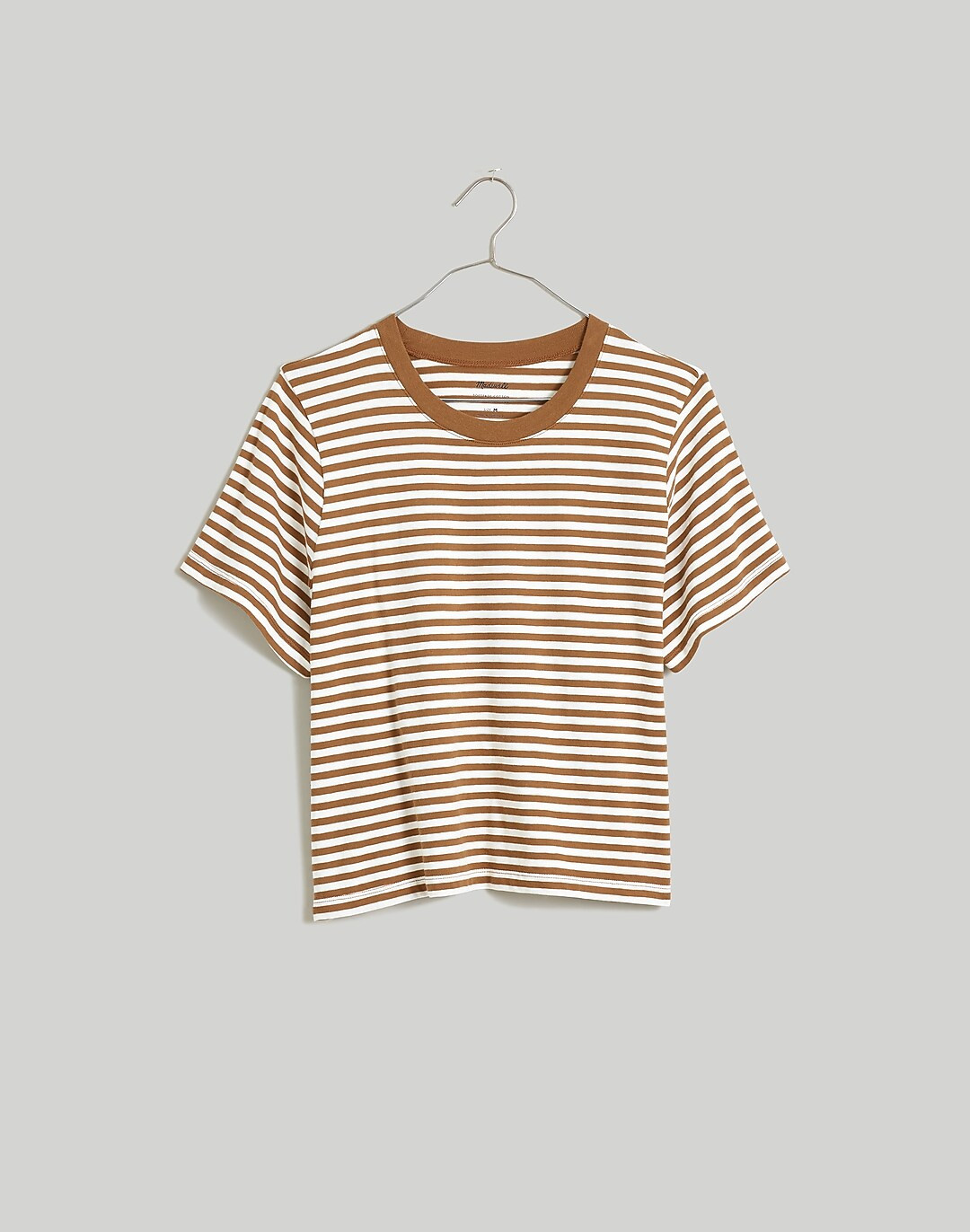 Softfade Cotton Boxy-Crop Tee in Stripe | Madewell