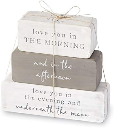 Mud Pie Love Stacking Block Set of 3 | Amazon (US)