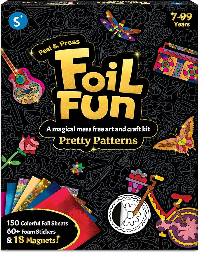 Skillmatics Foil Fun - Pretty Patterns, 18 DIY Magnets Mess-Free Art, Colorful Creative Party Act... | Amazon (UK)
