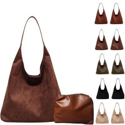 Narwey Brown Suede Bag for Women, Brown Suede Tote Bag Purse, Suedes bag for Women, Shoulder Bag (Coffee) | Target